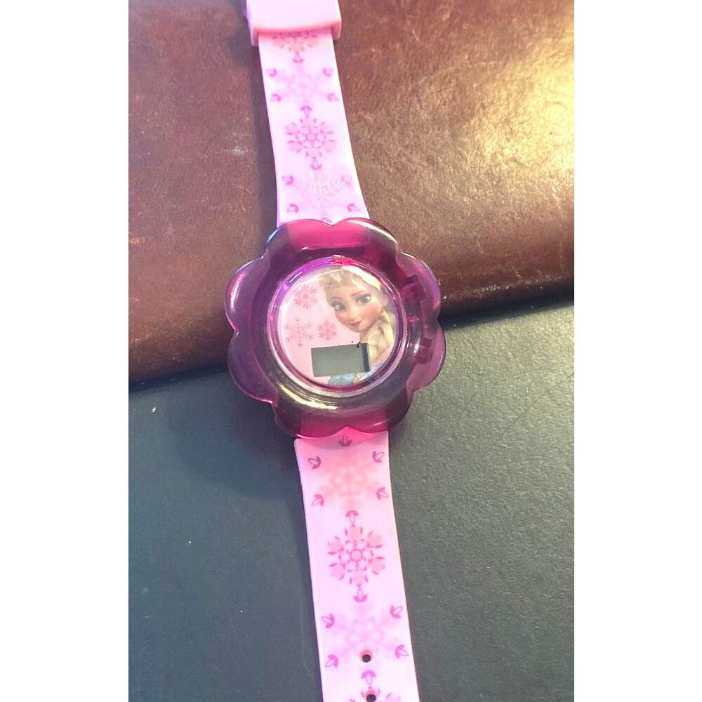 Girl's Pink Resin Disney Frozen Watch, Digtal LCD